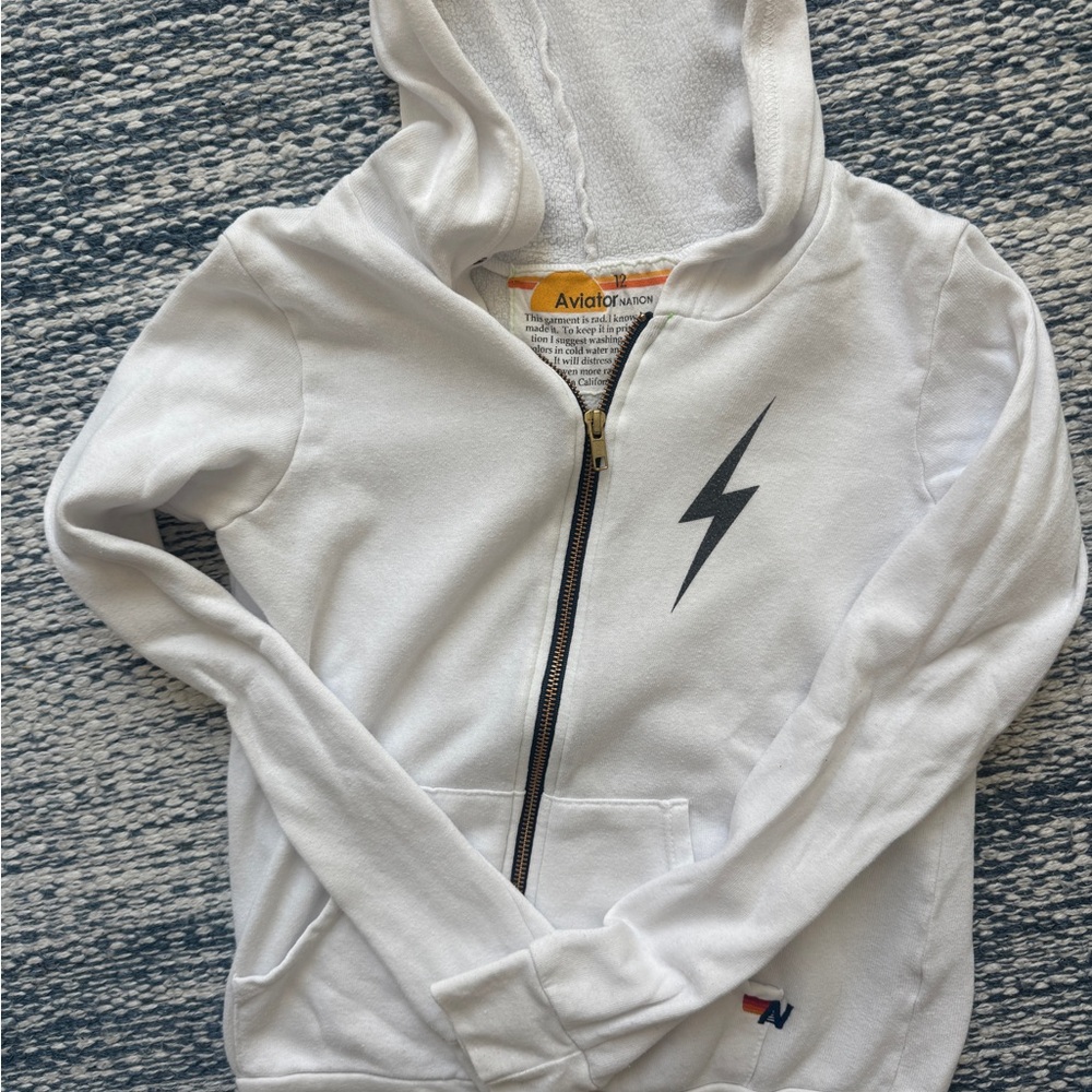 Aviator Nation Kids Hoodie bundle  in White, Gray, and Navy - Picture 2 of 5